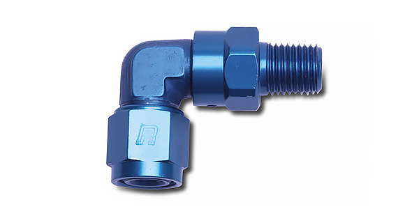 90° Female AN To Male Swivel NPT by Russell Performance Products