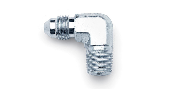 1/8 inch NPT Pipe Male 90° Brake Adapter Fittings By Russell Performance Products