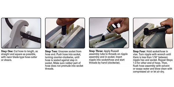 Proclassic Hose with Proclassic Full Flow Hose End Assembly, by Russell Performance Plumbing
